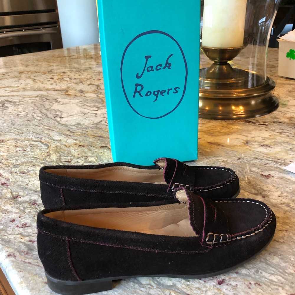 Jack Rodgers loafer brown suede 9 M